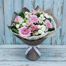 Букет цветов из:  Герберы, Альстромерии и Хризантемы #REPLACE_PRED# Мирном Республика Крым