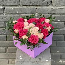 Цветочная композиция из Розы в коробке в Мирном Республика Крым