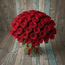 Букет 55 Красных роз Фридом #REPLACE_PRED# Мирном Республика Крым