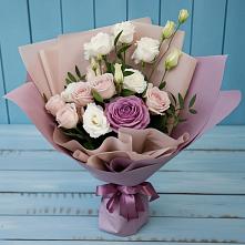 Букет цветов из:  Розы и Лизиантусы в Мирном Республика Крым