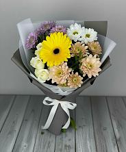 Букет цветов из:  Розы, Герберы и Хризантемы в Мирном Республика Крым