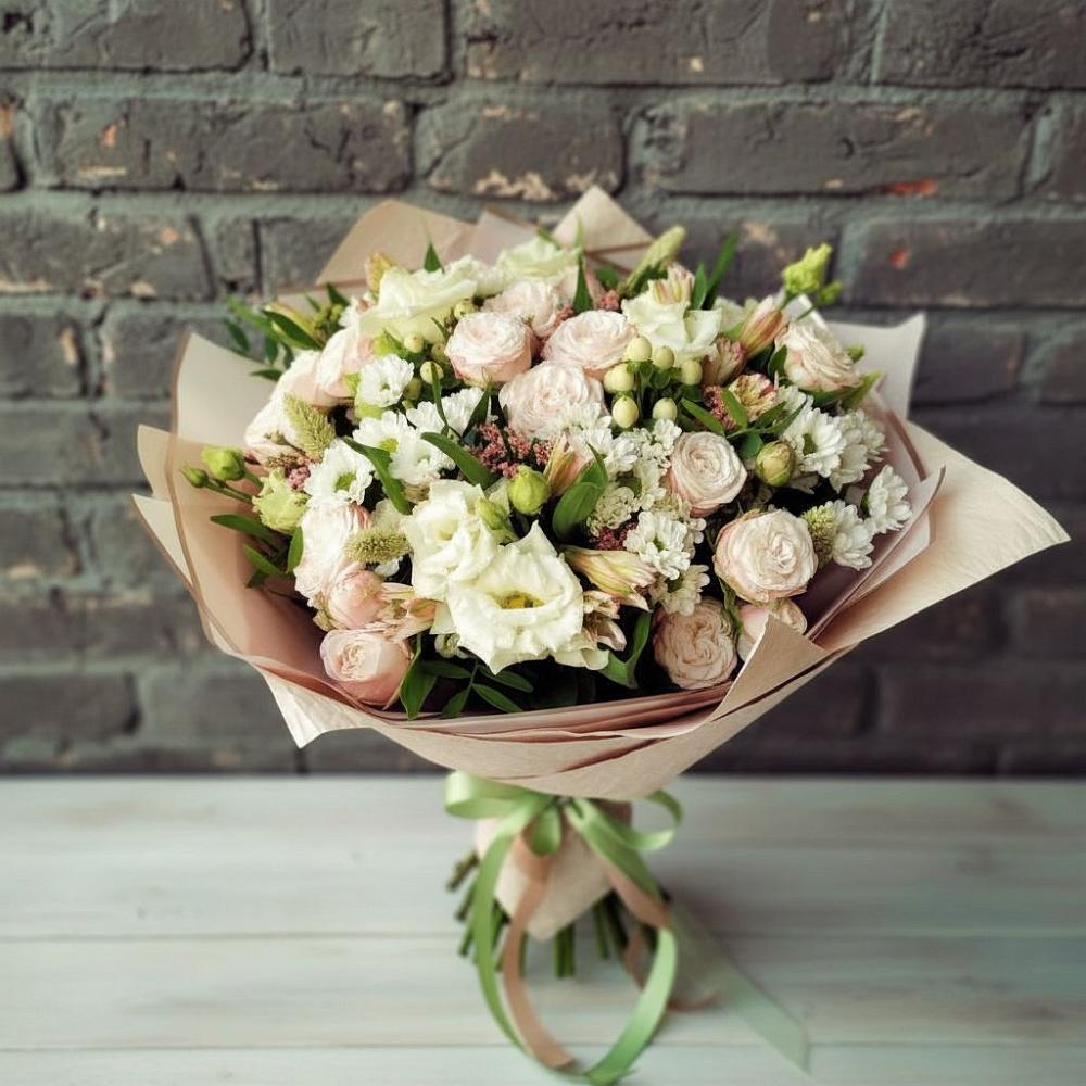 Букет цветов из: Альстромерии, Розы и Хризантемы в Мирном Республика Крым