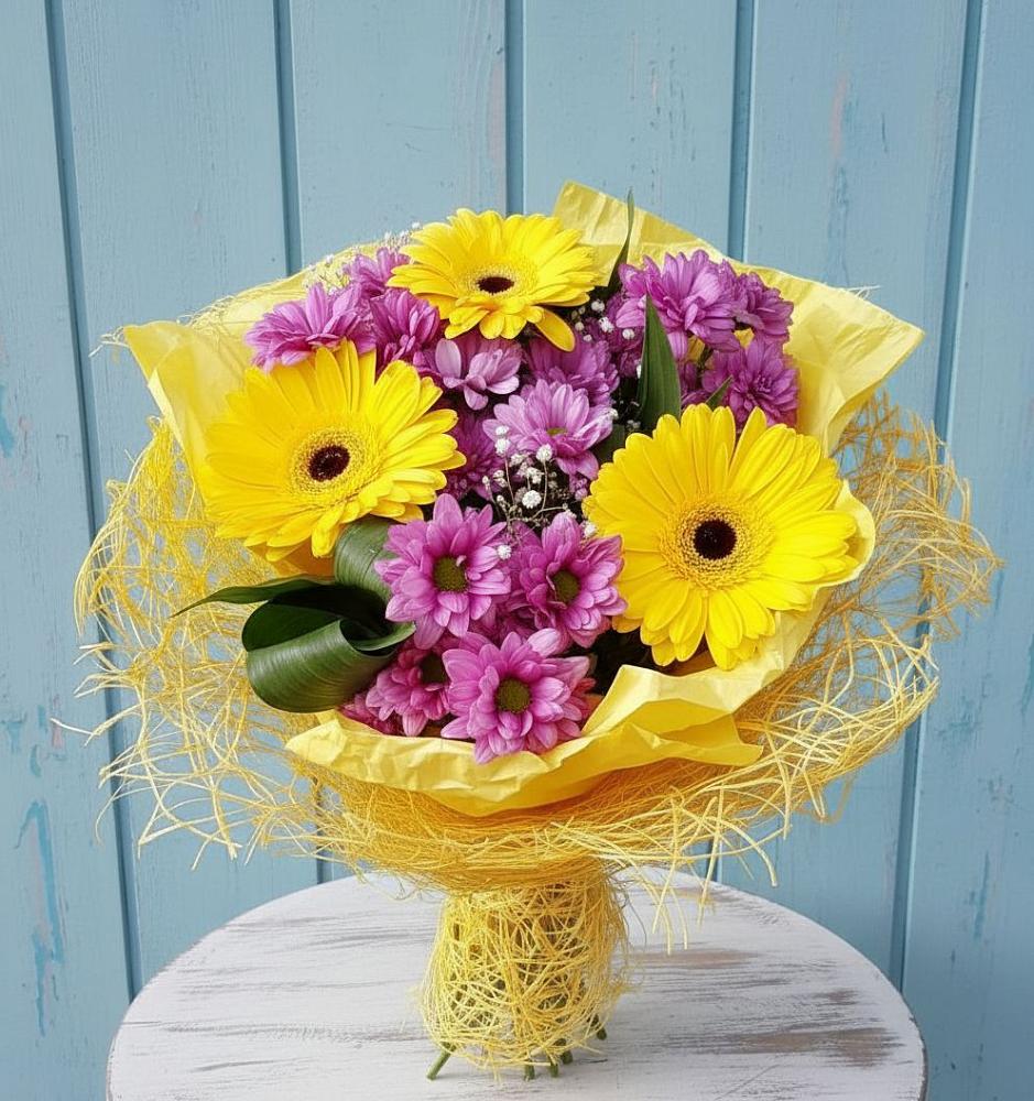 Букет цветов из: Хризантемы и Герберы в Мирном Республика Крым