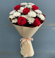 Букет цветов из:  Розы и Хризантемы в Мирном Республика Крым