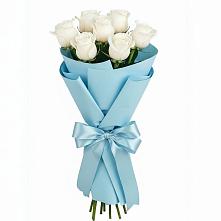 Букет 7 белых роз Проуд в Мирном Республика Крым