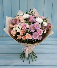 Букет цветов из:  Хризантемы, Розы и Альстромерии #REPLACE_PRED# Мирном Республика Крым