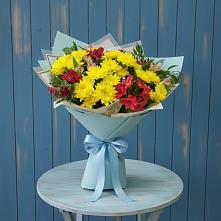 Букет цветов из:  Альстромерии и Хризантемы в Мирном Республика Крым