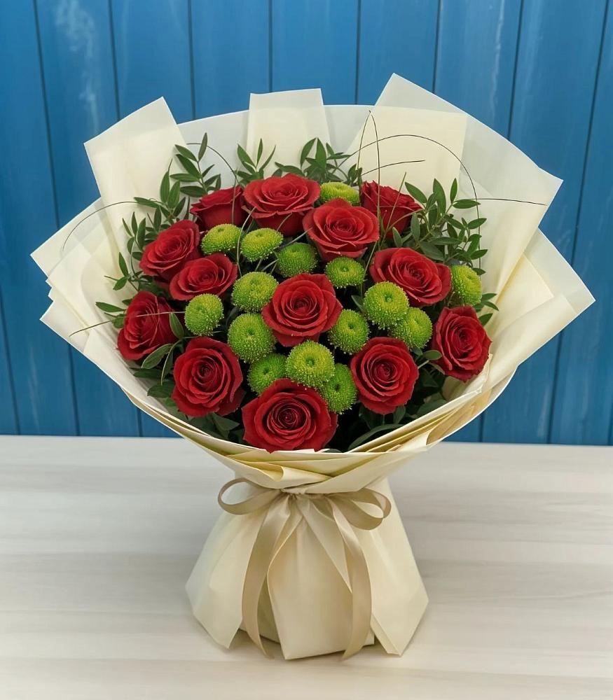 Букет цветов из: Розы и Хризантемы в Мирном Республика Крым