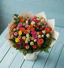 Букет Микс из разноцветных кустовых роз #REPLACE_PRED# Мирном Республика Крым